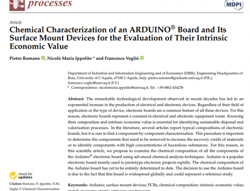 TREASURE was presented in ‘Chemical Characterization of an ARDUINO® Board and Its Surface Mount Devices for the Evaluation of Their Intrinsic Economic Value’ paper